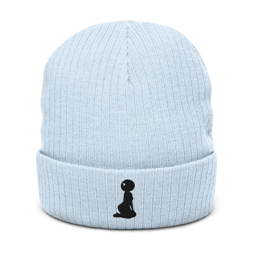 Image of LOGO Ribbed knit beanie