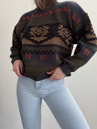 Image 3 of Vintage Green oversized sweater // L