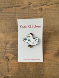 Image 1 of Yarn Chicken Soft Enamel Pin