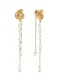 Image 1 of Tassel Spiral Earrings 