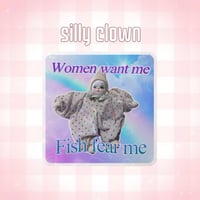 Image 2 of PREORDER silly and cute quote square-shaped 2.5 inch vinyl holographic stickers!