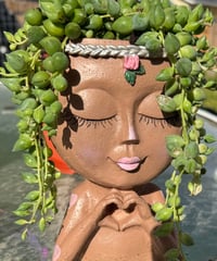 Image 5 of Ebony Face Planters with plant