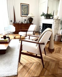 Image 9 of Fauteuil Fox chiné beige vert 