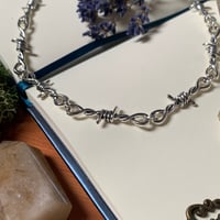 Image 2 of Silver Barbed Wire Choker