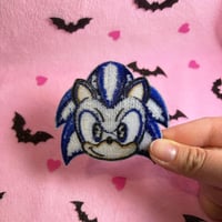 Image 4 of Fast Hedgehog - 3.25 Inch - Embroidered, Iron-On Patch