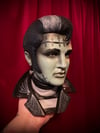 Ceramic Spiderwebs Frankenstein Elvis Bust 