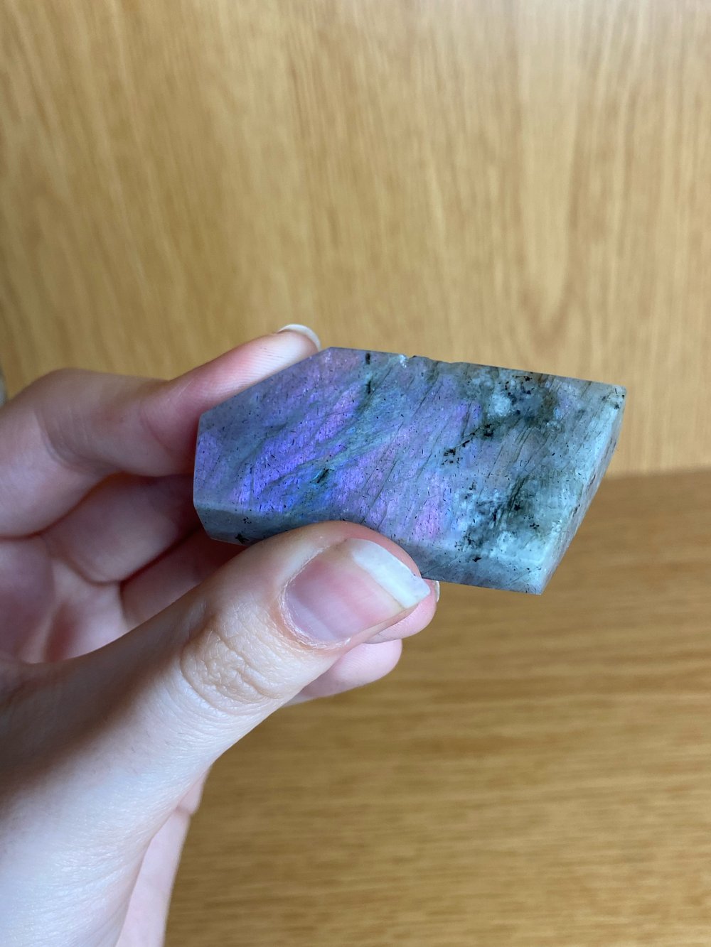 Purple flash labradorite slab