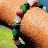 Image 4 of NEW* Malachite, Rose Quartz, Green Aventurine & Rhodonite Bracelet (Just 1 left!)