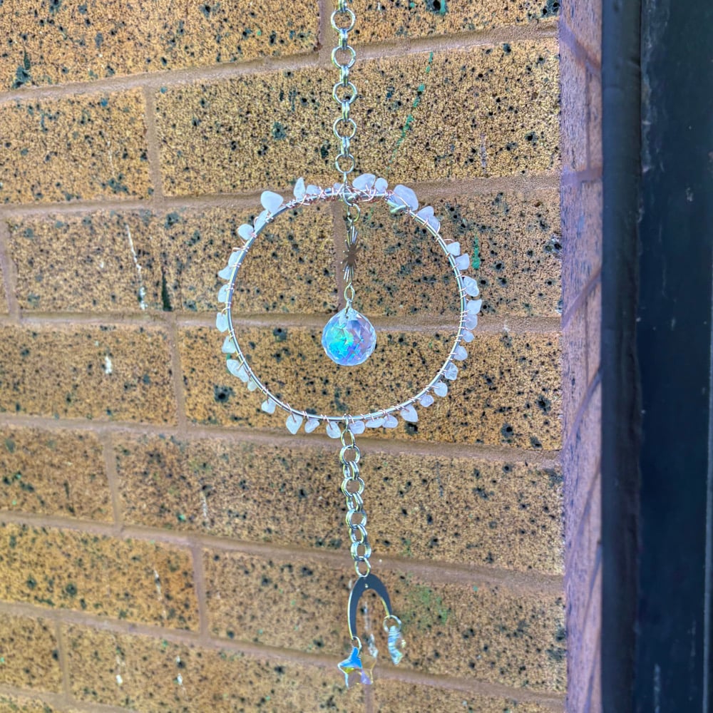Image of rose quartz suncatcher