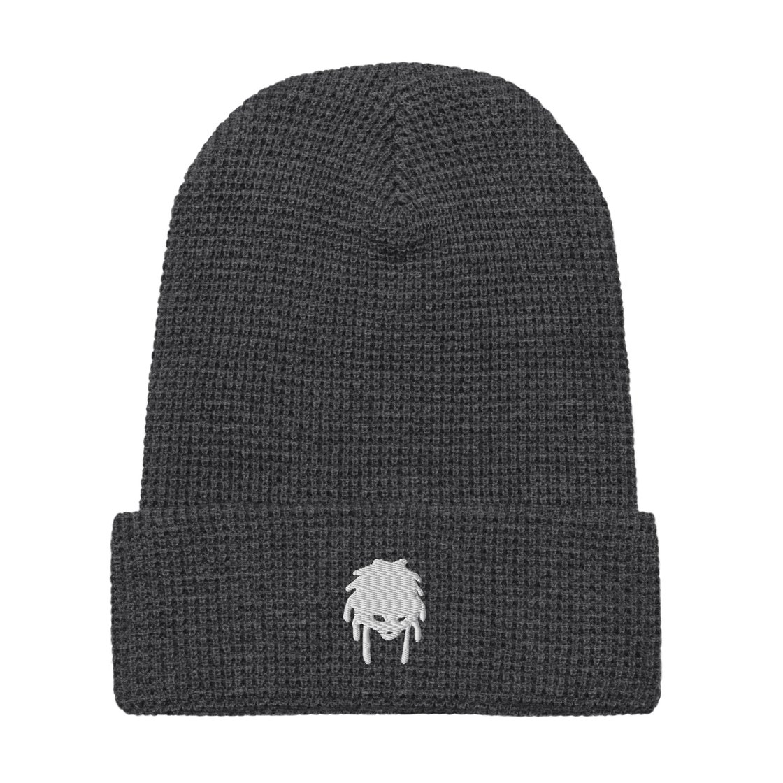 Image of MAH WHITE LOGO Waffle beanie