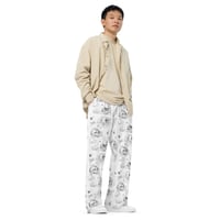 Connected All-over print unisex wide-leg pants