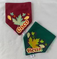 Image 1 of Autumn Leaves Personalised Fall Dog Bandana