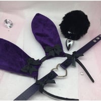 Purple/ Black Bunny Petplay Set