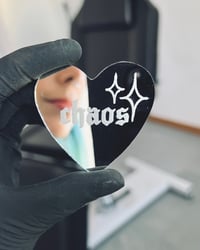 Chaos - heart shaped mini mirror