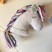 Image 2 of  Unicorn & Rainbow Name Garland - Midnight Magic