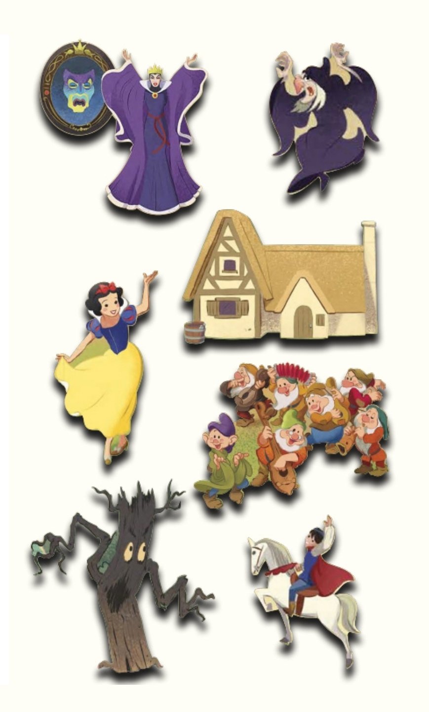 Image of Snow white disney map wdi pin set