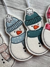 Image 2 of Wooly hat Snowman decoration