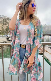 Mint Floral Kimono