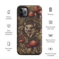 Image 7 of Boho Nature Cottagecore Inspired Hedgehogs Among Mushrooms Tough Case for iPhone®