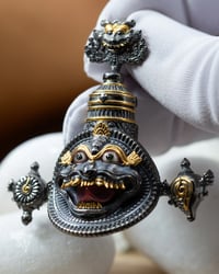 Image 1 of Yogananda Narasimha Pendant Silver/Goldplated 