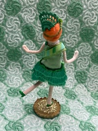 Image 3 of Lucky Irish flapper girl, miniature art doll figure