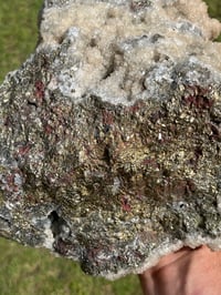 Image 12 of Smoky Champagne Druzy Quartz & Chalcopyrite Statement Cluster| #3075