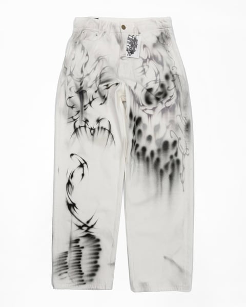Image of COLD F33T - A Whole Heart Jeans (White)