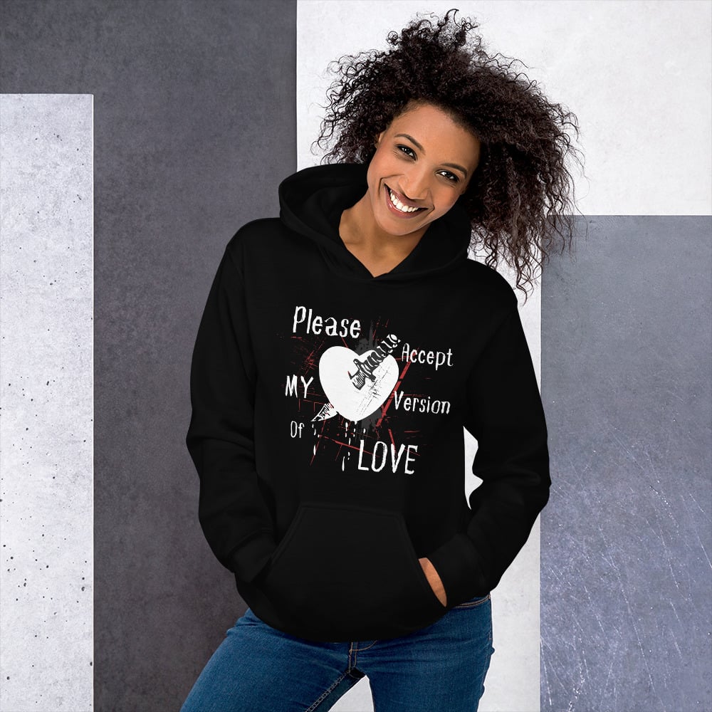 Image of Officially licensed please accept heart & knife Unisex Hoodie