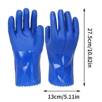 Image 5 of Oil & Acid Resistant Blue Lining Industrial Safety Gloves