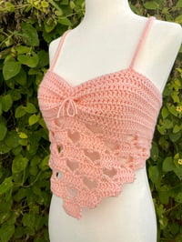 Image 1 of Heart Mesh Top