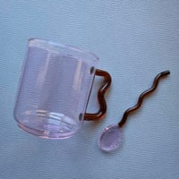 Image 2 of Handcrafted Glass Mug with Handle 