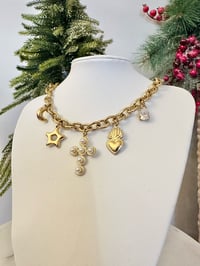 Image 2 of Gold Cross Charm Necklace