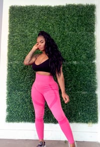 Image 3 of High waist squat proof leggings (cherry)