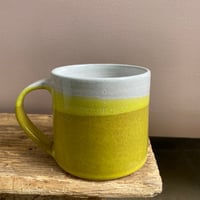Image 2 of Tall Mug - White & Yellow