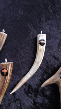 Image 6 of Antler and mushroom pendant