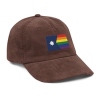 Image 20 of Minnesota Rainbow Pride Flag (6 Stripe) Corduroy Cap