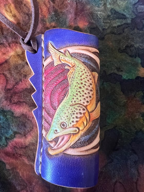 Image of Kinoko Heads lighter case brown trout 1 