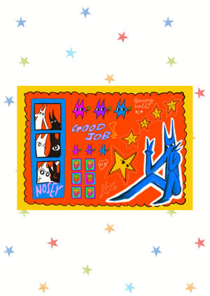 mister man good job! sticker sheet