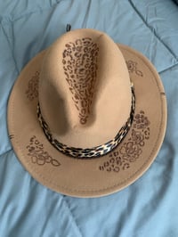 Image 2 of "Fuerza y Dignidad"  Hand-Burned Narrow Brim Panama Hat