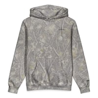 Image 1 of Embroidered Cross Over Heart Hoodie | Deadwood