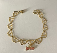 Sad girlz gold charm bracelet 