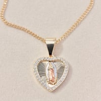 Image 1 of 2Tone Virgin Mary Necklace