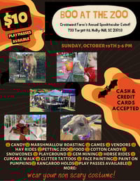 Image 1 of Boo At The Zoo, horse rides, pumpkin painting, hay rides, MORE!