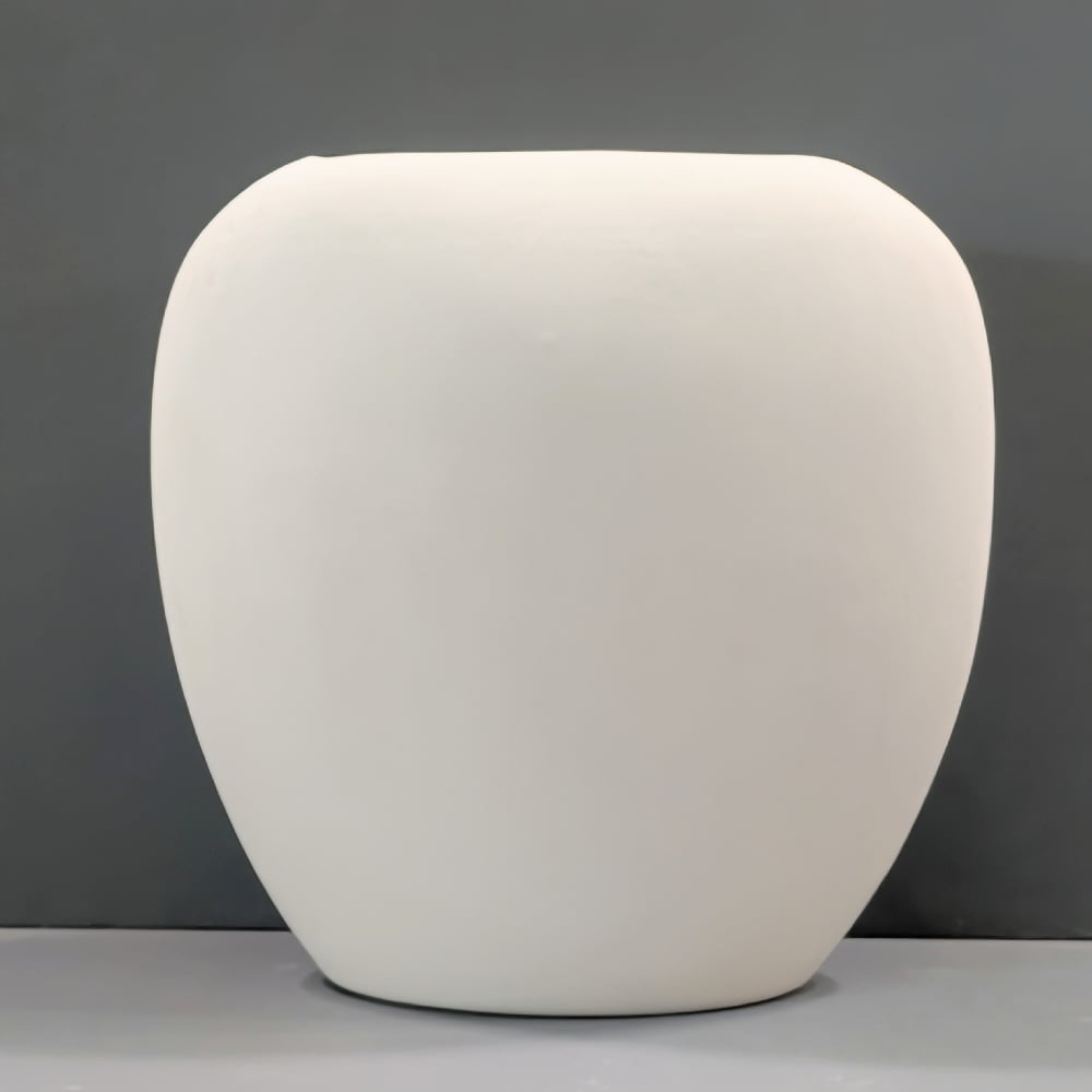 Image of Ceramic Bisque Minimalist Pillow Style Vase Ready to Paint 8" High