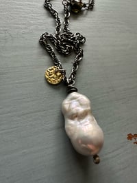 Image 9 of baroque pearl and 22k gold charm necklace by peaces of indigo