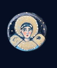 Image 1 of Hand painted Angel Brooch