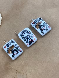 Image 1 of Mans Ruin pendants - gold and platinum lustre options 