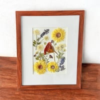 Image 2 of Calendula, Nasturtium, Chrysanthemum & Veronica Wildflowers In 8" X 10" Frame (Item# 2023018)