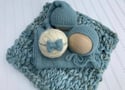 5 Pc Sets ~3 Colors Available~ Bonnet, Cap, Tieback, Wrap & Layer Newborn Photography Prop Set