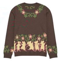 Image 11 of Dancing Mice + Flowers Knitted Crew Sweater